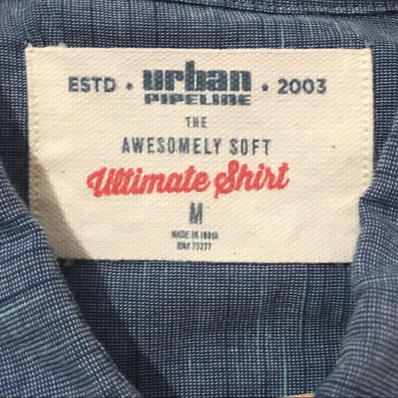 Urban Pipeline Men’s Blue Short Sleeve Shirt - Picture 4 of 5